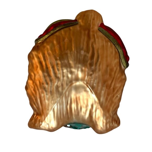 NEW Fitz & Floyd Glass Bear w/ Wreath Christmas Classics Lodge Ornament - Picture 14 of 14